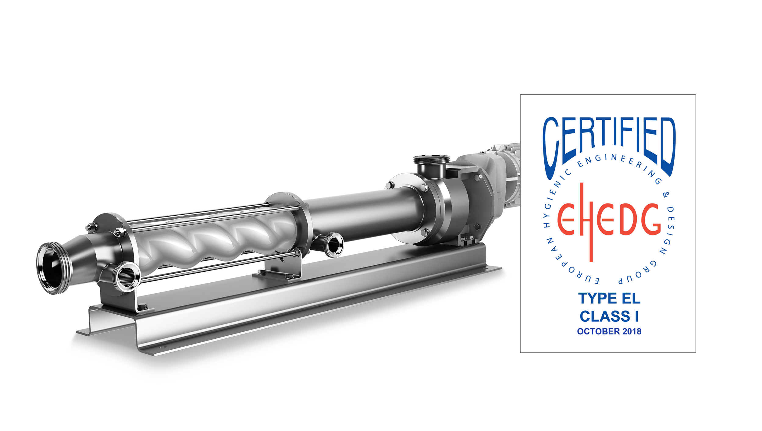 First EHEDG Type EL Class 1 Certification Certified Progressive Cavity Pump