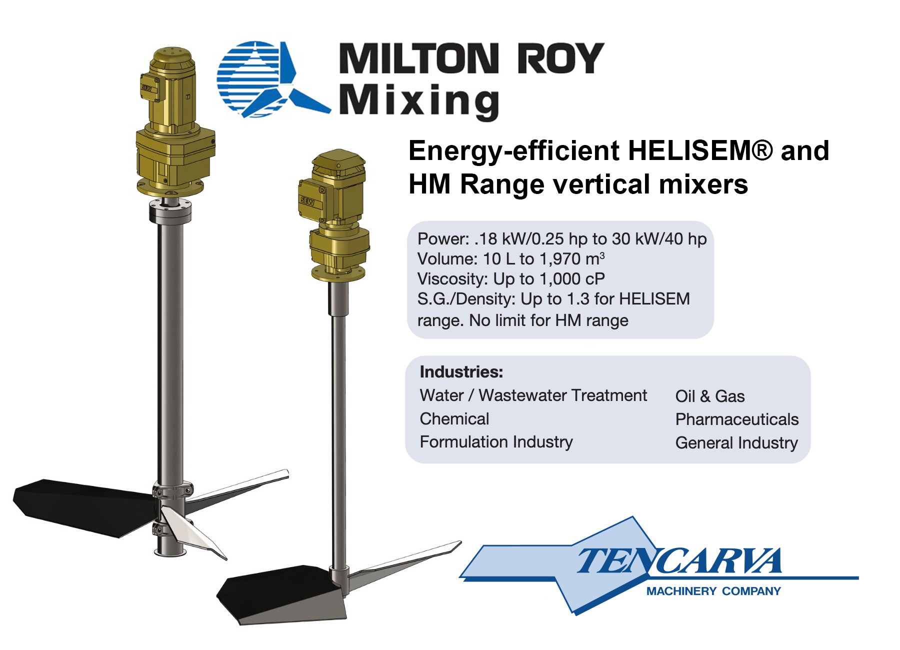 Milton Roy HELISEM and HM Mixers